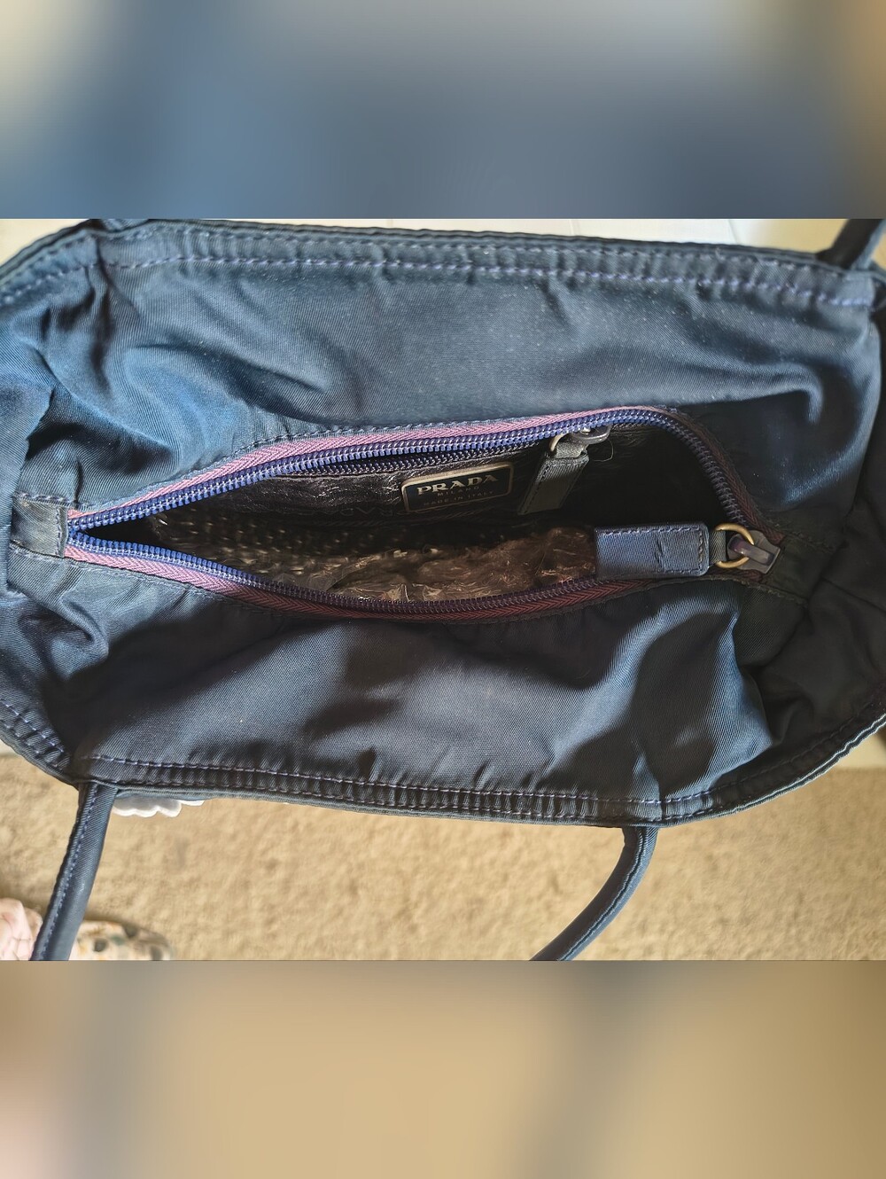 Prada Tessuto Denim & Rhinestone Shoulder Bag - Picture 6 of 11